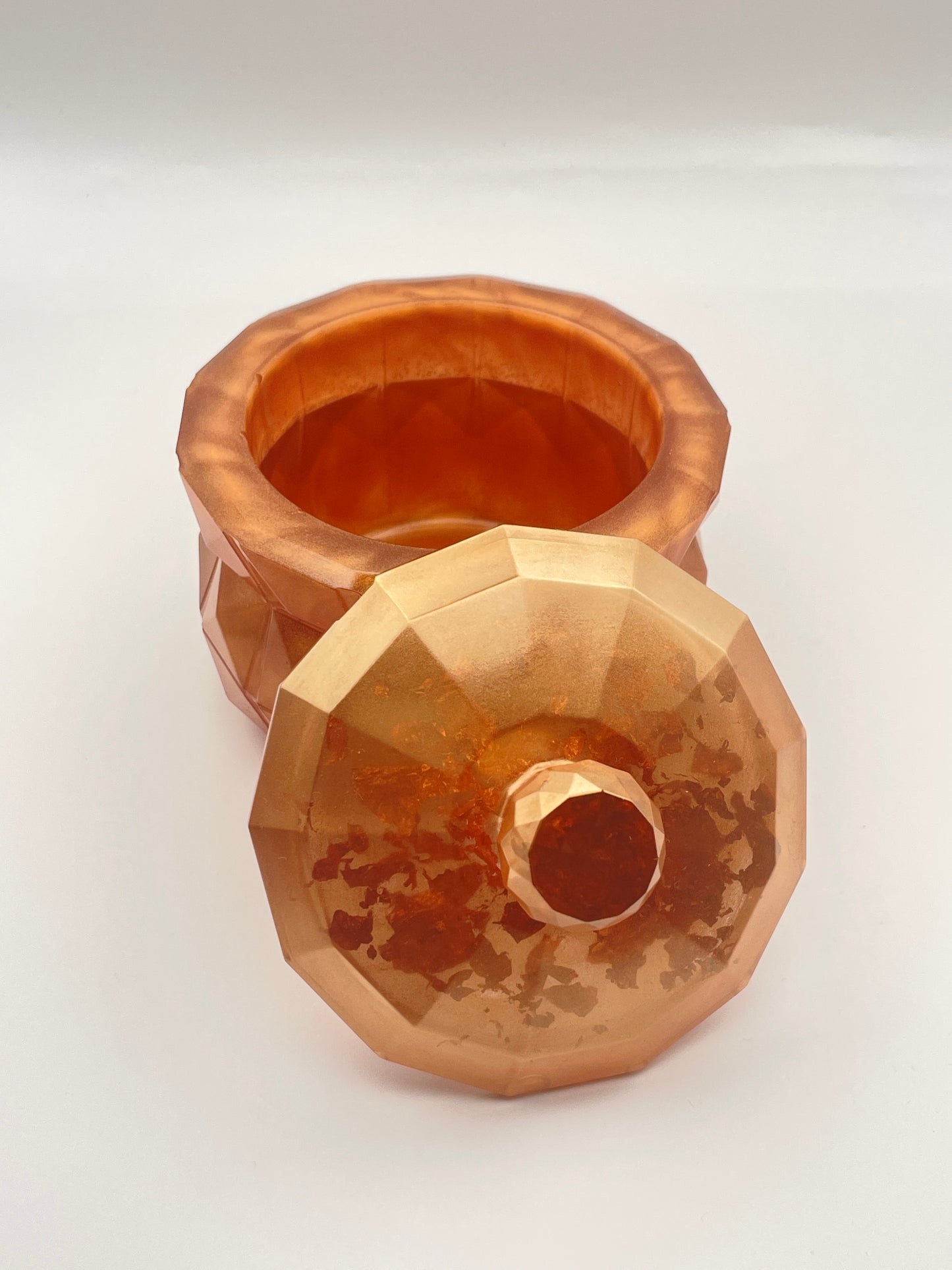 Scatola Decorativa in Resina Havana - Contenitore Portaoggetti con Coperchio