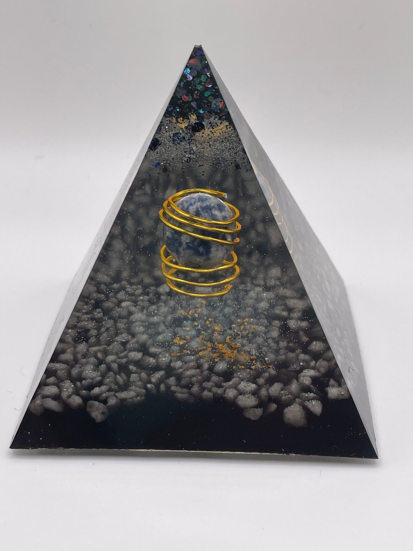 Piramide con "SFERA BLU-GRIGIO"