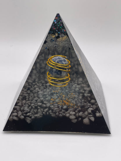 Piramide con "SFERA BLU-GRIGIO"