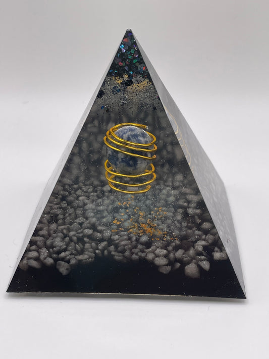 Piramide con "SFERA BLU-GRIGIO"