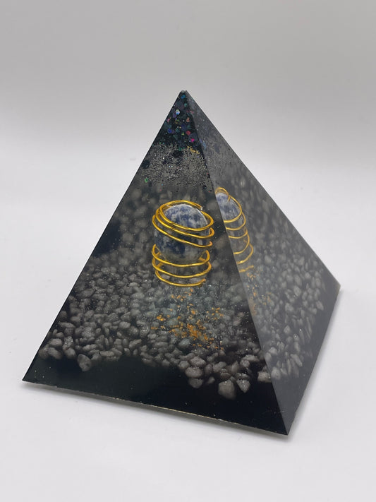 Piramide con "SFERA BLU-GRIGIO"