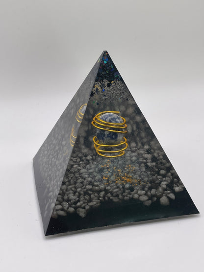 Piramide con "SFERA BLU-GRIGIO"