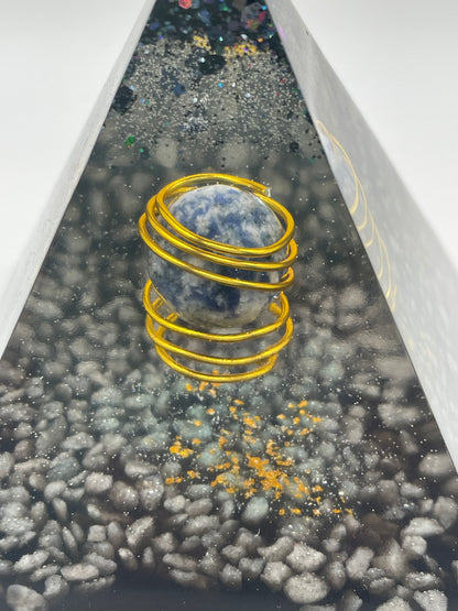 Piramide con "SFERA BLU-GRIGIO"