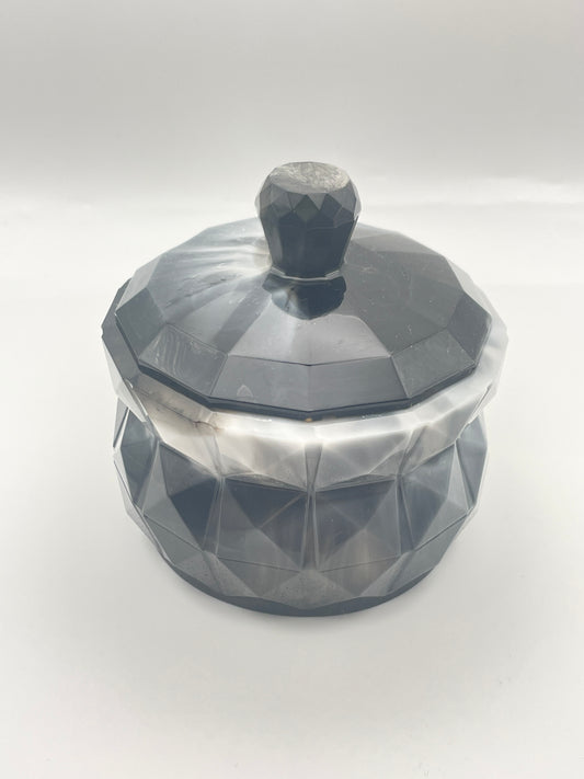 Scatola Portaoggetti in Resina Fatta a Mano - Contenitore Decorativo con Coperchio