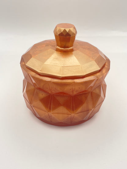 Scatola Decorativa in Resina Havana - Contenitore Portaoggetti con Coperchio