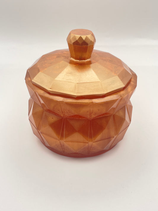 Scatola Decorativa in Resina Havana - Contenitore Portaoggetti con Coperchio