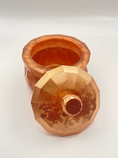 Scatola Decorativa in Resina Havana - Contenitore Portaoggetti con Coperchio