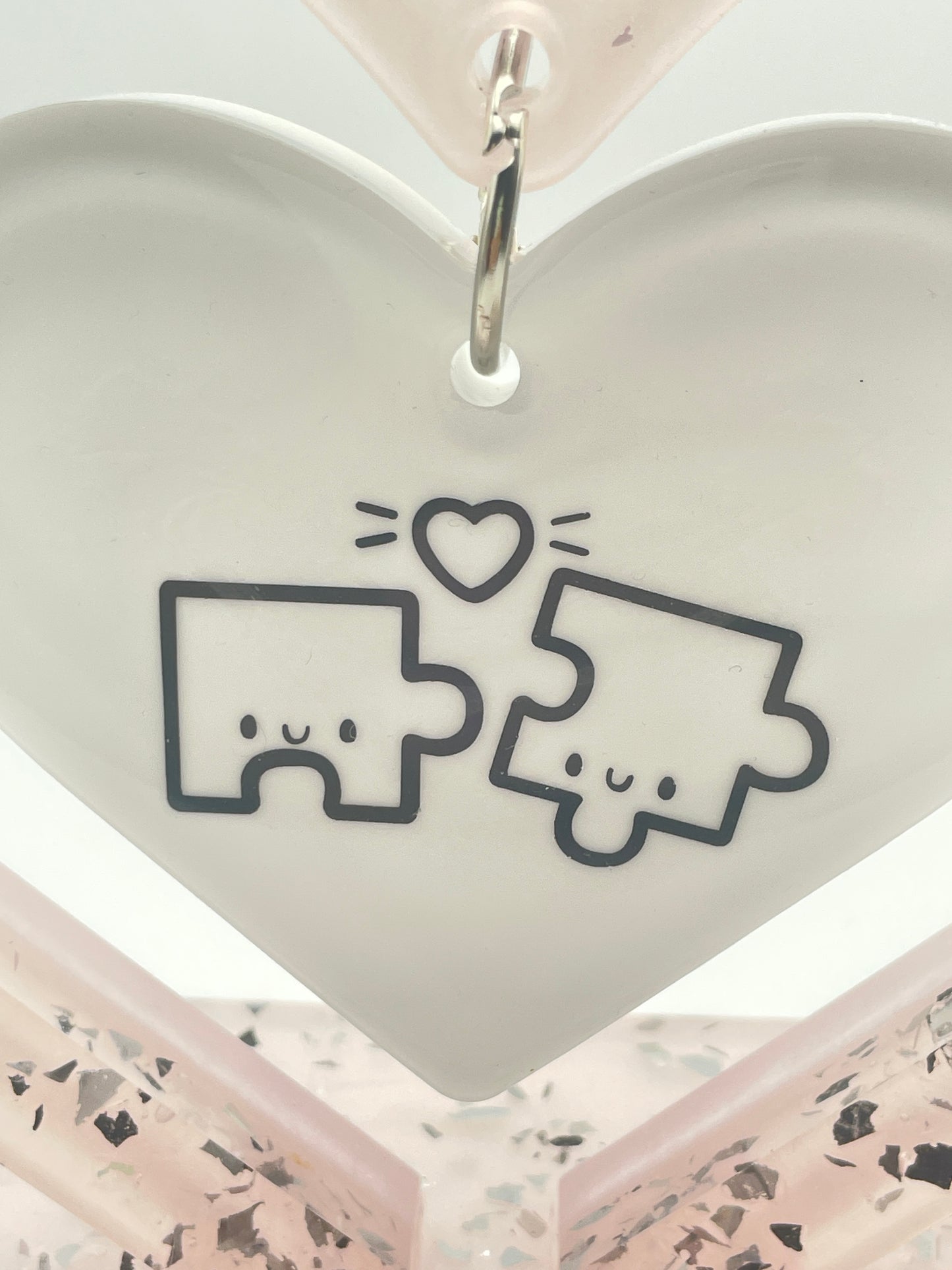 Scultura Cuore in Resina con Puzzle: Regalo Coppia, Amicizia, Fatto a Mano