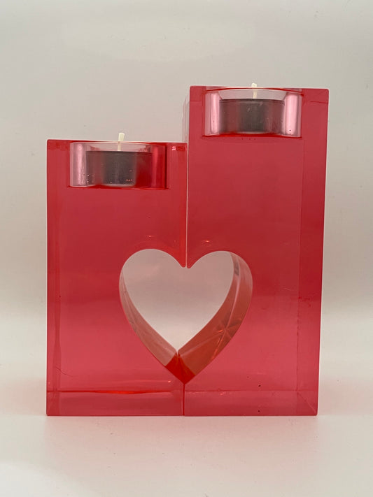 Portacandele Doppio San Valentino | Idea Regalo Originale per Anniversario