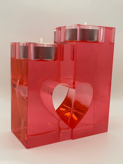 Portacandele Doppio San Valentino | Idea Regalo Originale per Anniversario