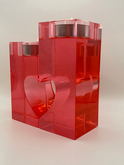 Portacandele Doppio San Valentino | Idea Regalo Originale per Anniversario